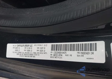 2014 Dodge Avenger Se из США, поврежденный, VIN 1C3CDZAG9EN104275